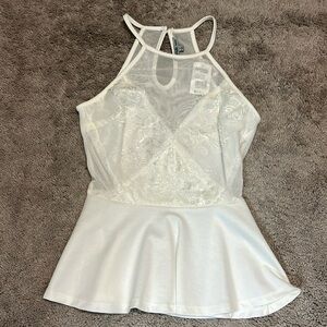 NWT White Halter Top Small